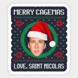 Merry Cagemas, Love Saint Nicolas Sticker